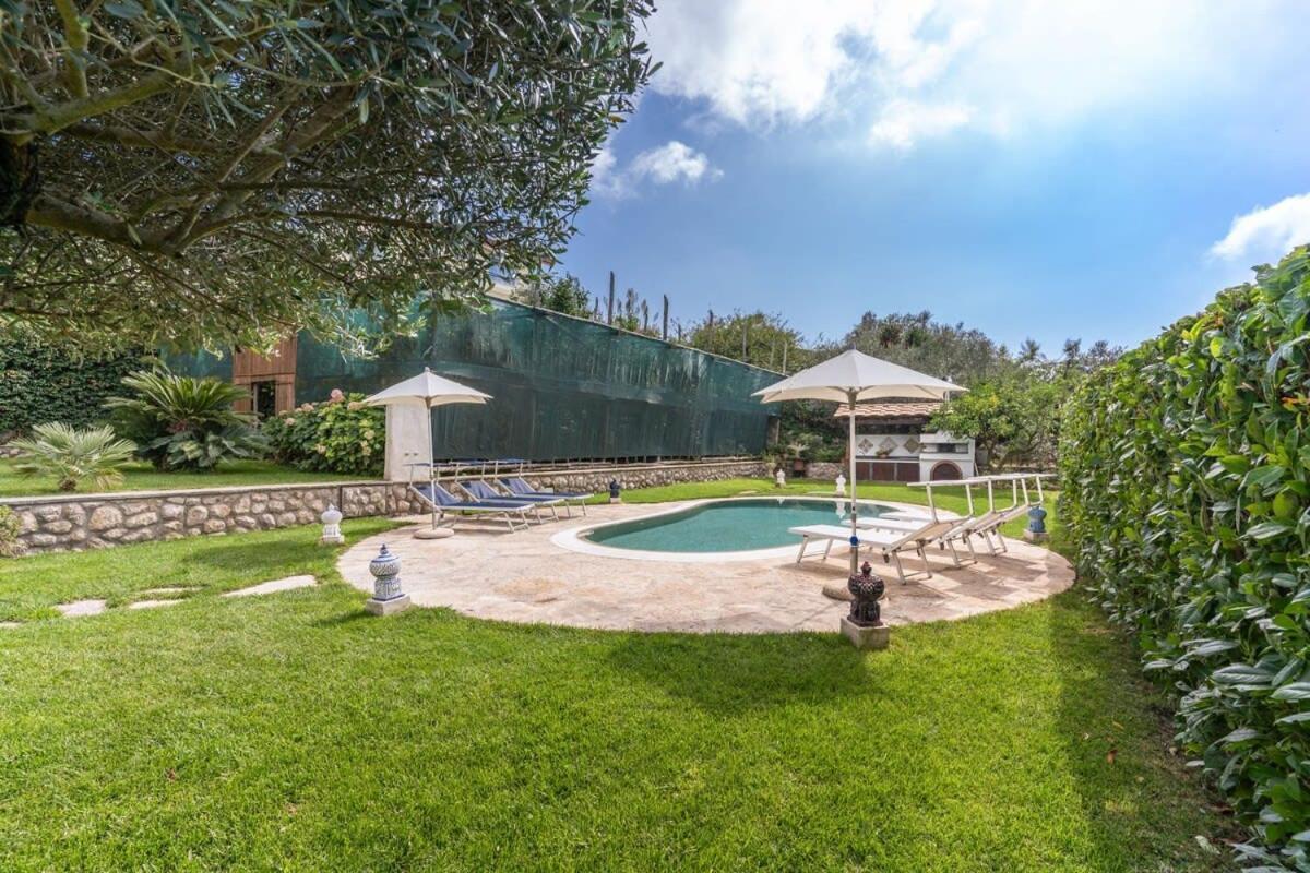 Villa Mimosa Rustic Elegance Views & Pool ماسّا لوبْرينسِ المظهر الخارجي الصورة